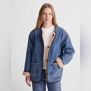 NWT! | MADEWELL Women’s Reversible Denim & Sherpa Jacket | Size Small